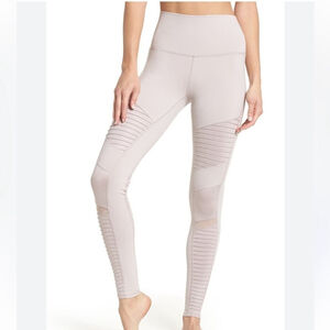 Alo Yoga High-Waist Moto Sport Legging with Mesh Panels Light Pink Size Small